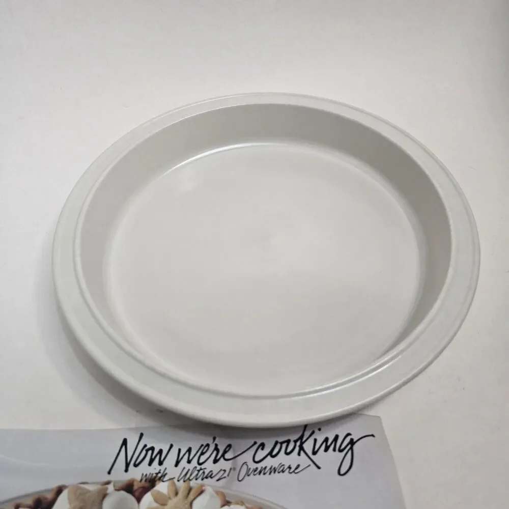 Vintage 23cm Tupperware Ultra 21 Ovenware 9” Ribbed Pie Quiche Pan 1766 with Lid